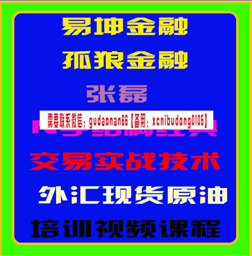 易坤金融孤狼张磊n型结构经典交易实战技术外汇原油期货培训视频