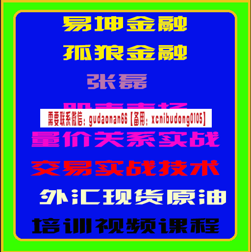 易坤金融孤狼张磊股市市场量价关系实战交易实战技术外汇原油期货培训视频