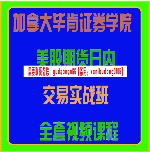 加拿大毕肯证券学院 美股期货日内交易实战班 全套视频课程