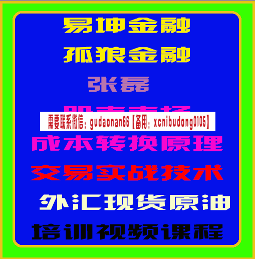 易坤金融孤狼张磊股市市场成本转换原理交易实战技术外汇原油期货培训视频
