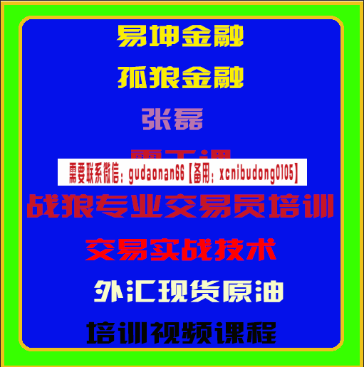 易坤金融孤狼张磊霸王课战狼专业交易员培训交易实战技术外汇原油期货培训视频