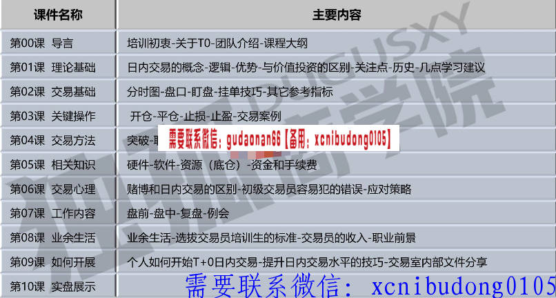 孤独商学院李姐t+0日内交易战法一期视频课程