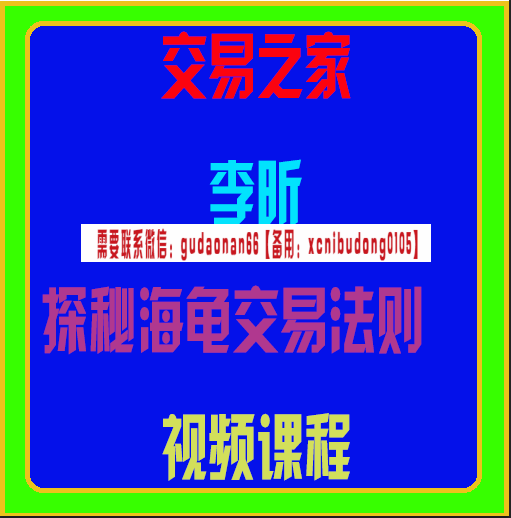 李昕探秘海龟交易法则视频课件