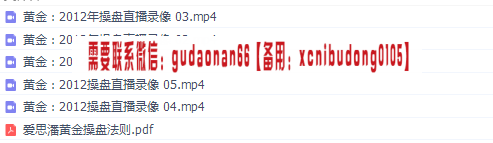 爱思潘2019年黄金2012年操盘直播录像