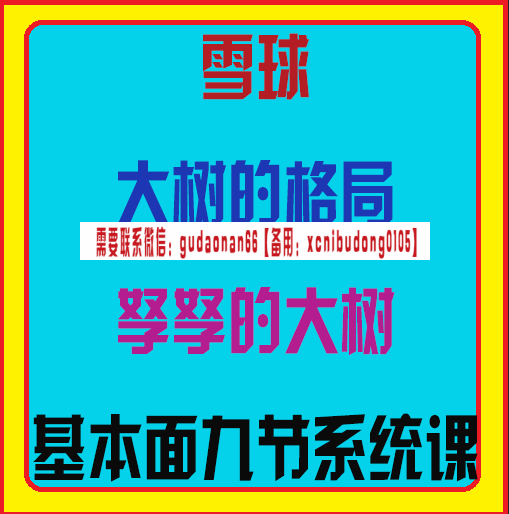 雪球孥孥的大树大树的格局基本面九节系统课
