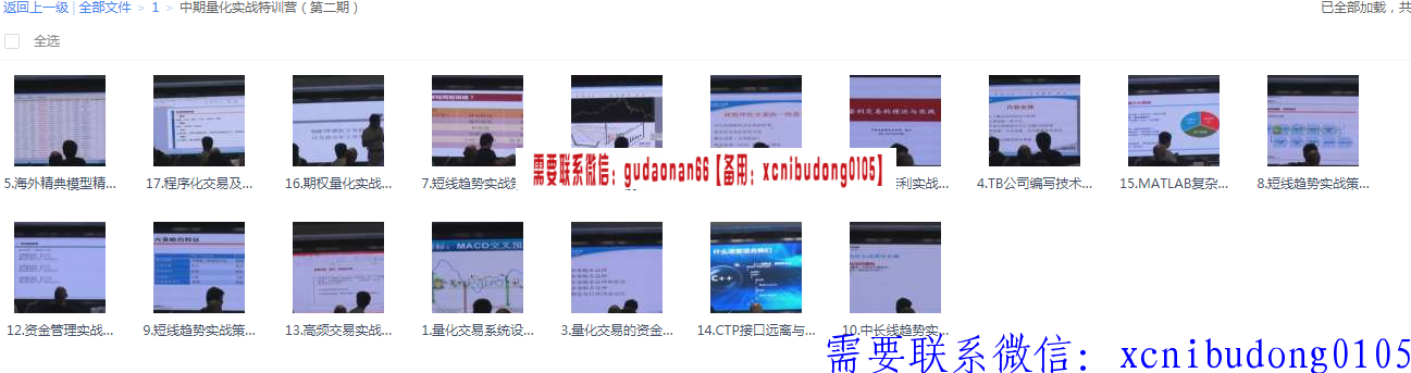 中期量化实战特训营