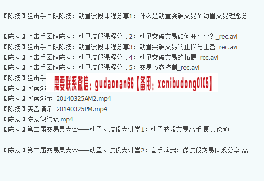 交易之家陈扬动量突破视频课程