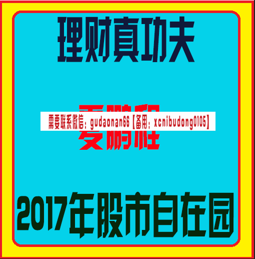 理财真功夫藏金阁夏鹏程2017年股市自在园视频课程