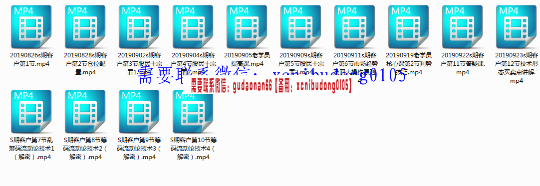 蓝筹老师2019年S期高清系统课
