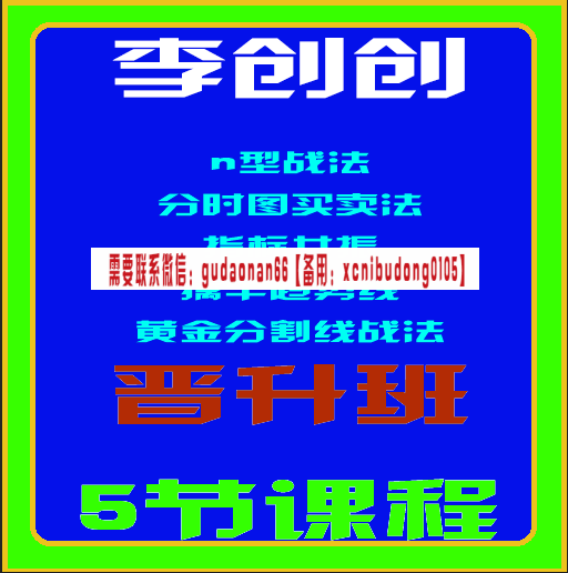 李创创晋升课n型战法分时图买卖点指标共振擒牛趋势线黄金分割线战法