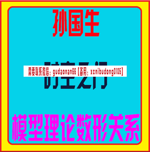 孙国生时空之门模型理论树形关系股票课程