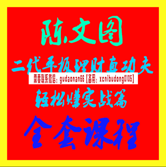 理财真功夫藏金阁陈文图二代平板真功夫轻松赚64堂