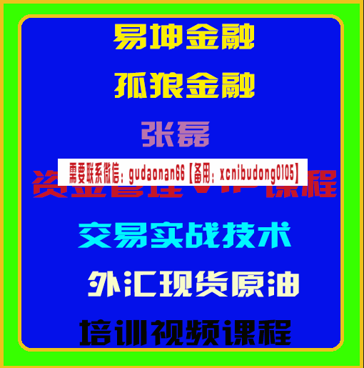 易坤金融孤狼张磊资金管理vip课程交易实战技术外汇原油期货培训视频