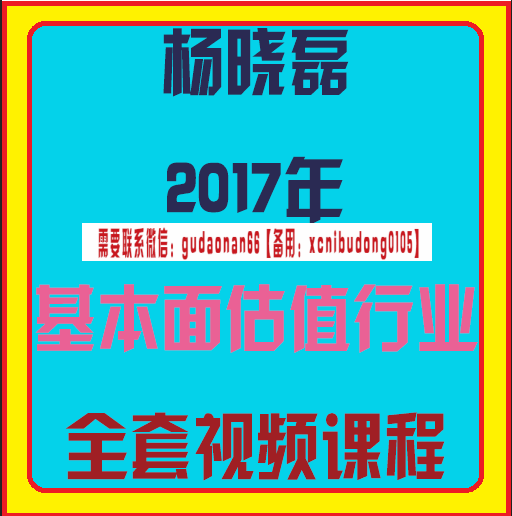 杨晓磊2017年基本面估值行业全套视频课程