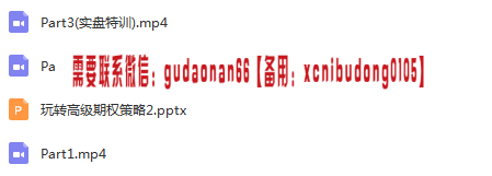 玩转高级期权策略ratio spread 配比组合策略高清视频PPT