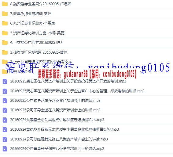 八类资产培训学习资料汇总录音ppt