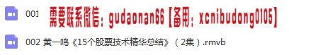 黄一鸣2016.04.10《15个股票技术精华总结》（2集）