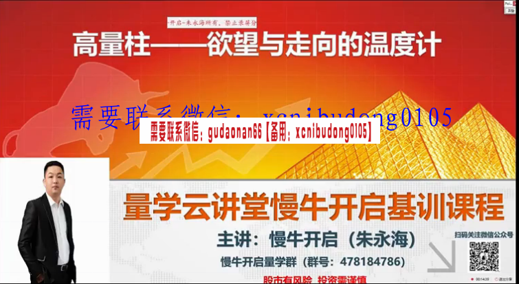 量学云讲堂慢牛开启朱永海王牌金阶组合18期十八期原版高清视频
