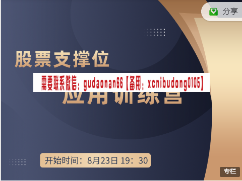 毕晓波scs2021年股票支撑位应用训练营视频课程
