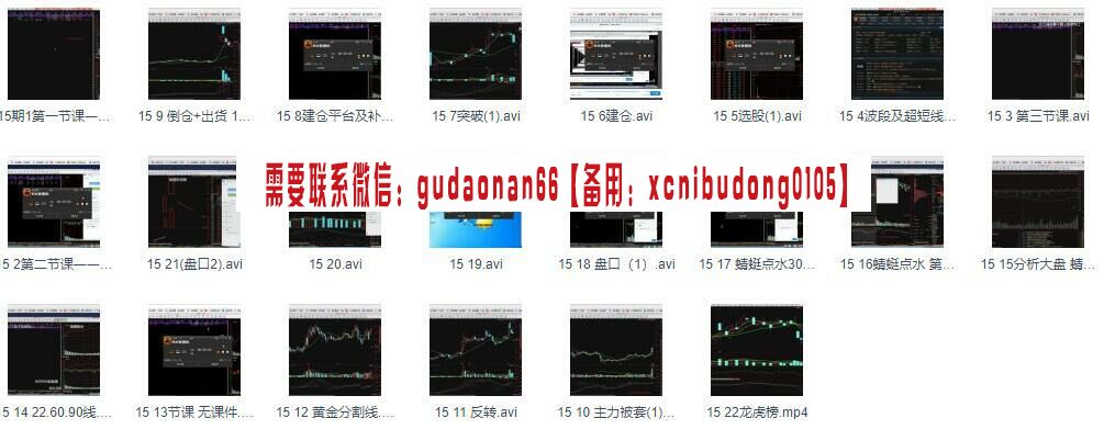股商学院船长十五期缠论蜻蜓点水龙虎榜分析视频课程