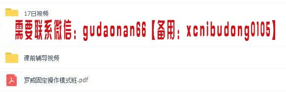 罗威 2021年10月固定操作模式两日视频+电子书