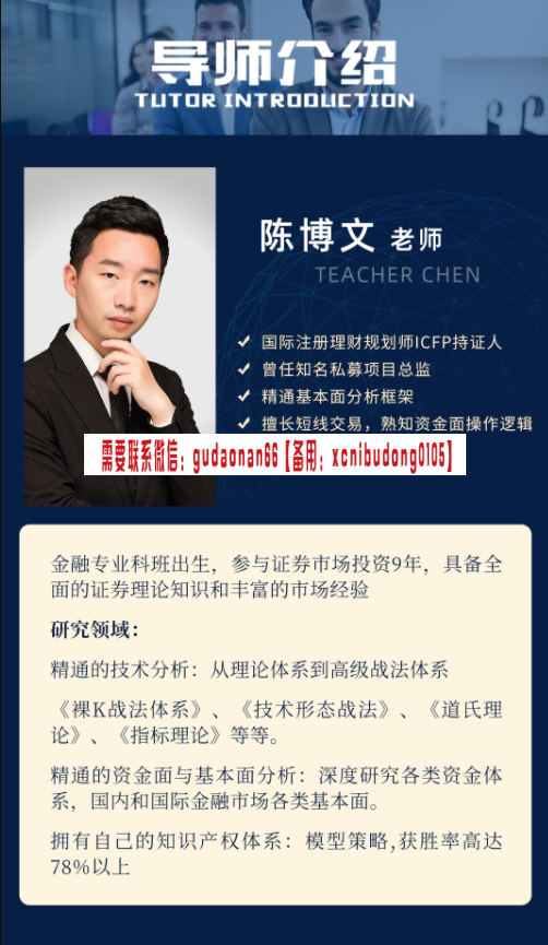 陈博文 实战体系进阶课（40节课）
