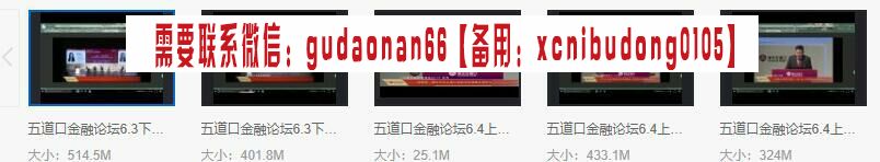 2017年清华大学五道口金融论坛视频