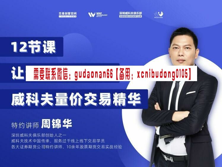周锦华 2022全新版威科夫线上精华班 视频课程