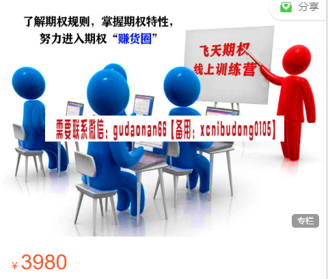 飞天期权 肖淳心 2021年 期权实战 线上视频课程