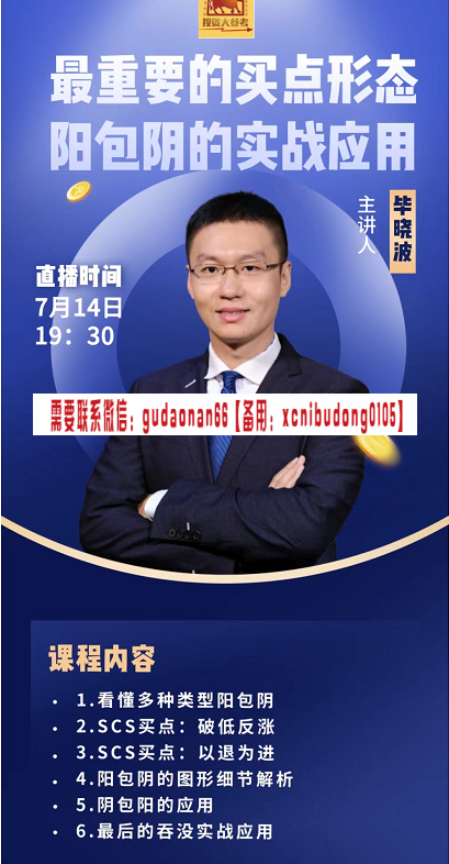 毕晓波 2022年scs超级蜡烛图  最重要的买点形态阳包阴的实战应用