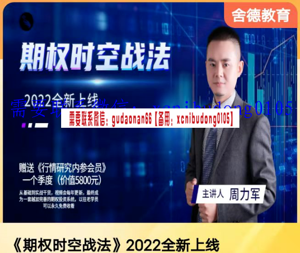 周力军 顿修《期权时空战法》2022全新上线 视频课程