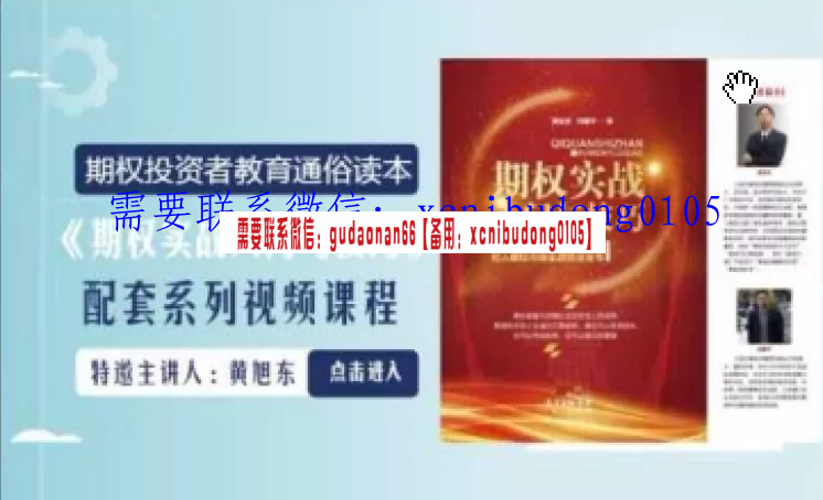 黄旭东《期权实战入门与技巧》系列视频中级篇