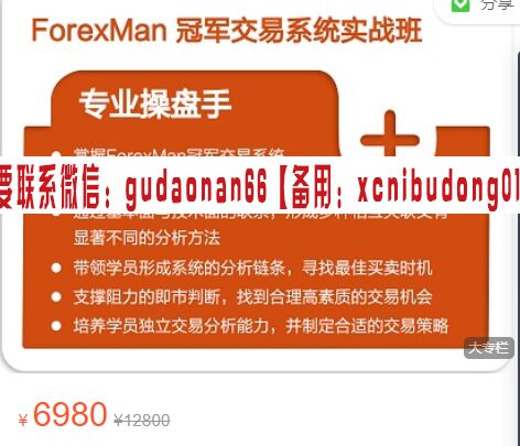 Forexman交易学院 MAYA交易系统实战班