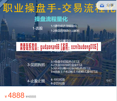 股序 职业操盘  交易员系统操盘课 视频课程