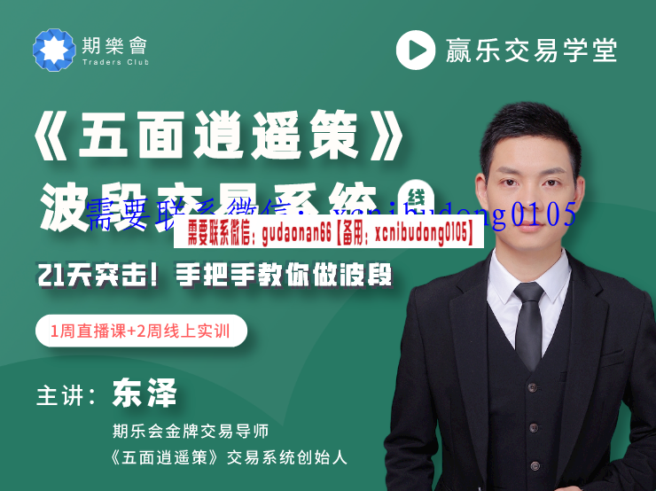 期乐会东泽《五面逍遥策》波段交易系统线上训练营