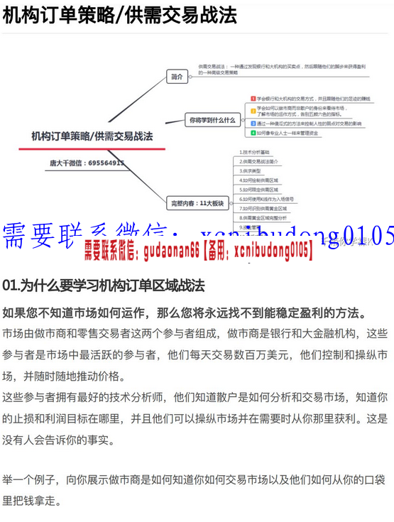 机构订单策略/供需交易战法电子书114页