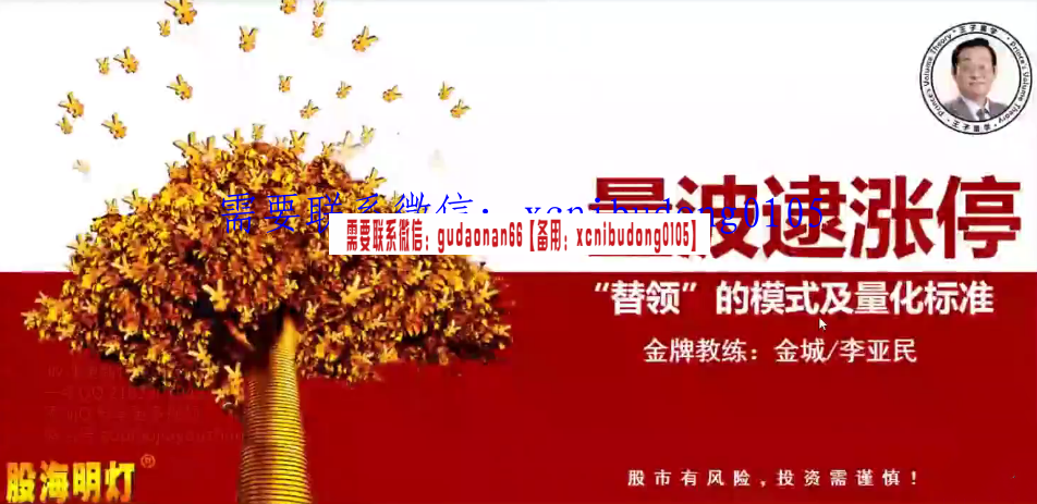 量学大讲堂金城李亚民量学擒龙伏击龙头第37期14段位课