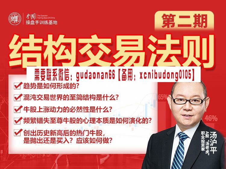 复旦求是操盘手 汤沪平《结构交易法则》第二期