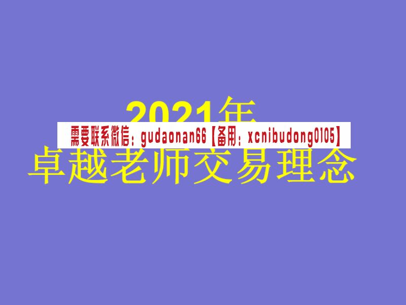 卓越交易学院 2021年卓越老师交易思维理念
