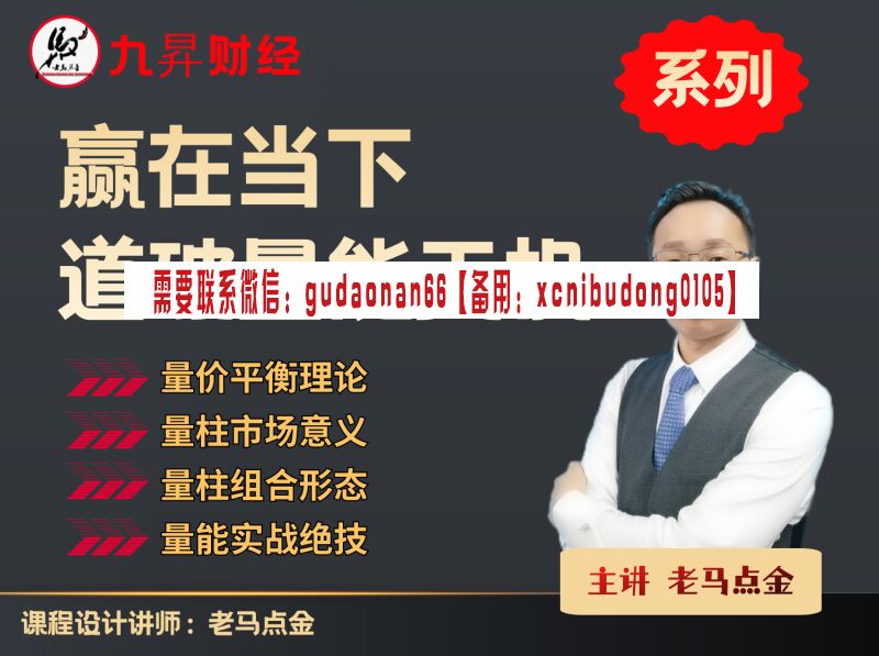 老马点金 赢在当下 道破量能天机 股票视频课程