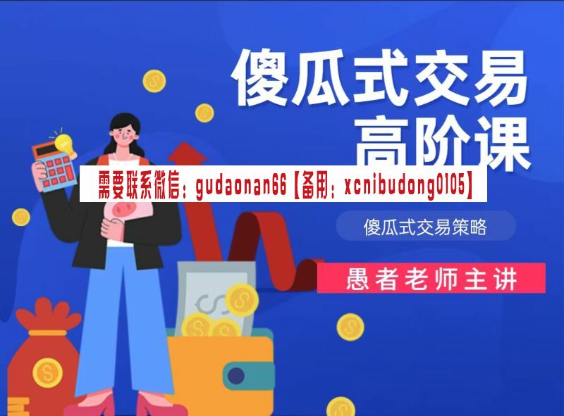 愚者老师 傻瓜式交易策略课程（高阶）期货视频课程