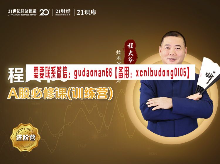 程大爷的A股必修课（进阶训练营第2期）股票课程
