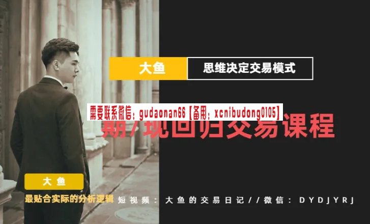 大鱼 交易课堂 期现回归交易课程 期货培训视频课程