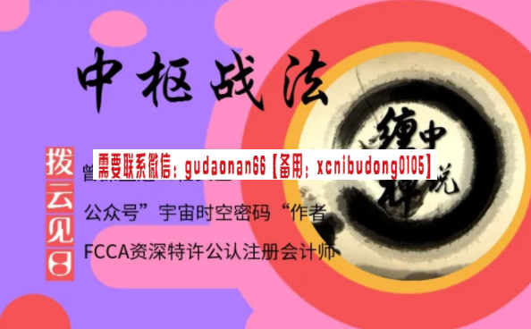 拨云见日 财经学堂 中枢战法 视频课程