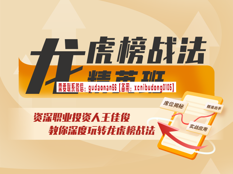 王佳俊 龙虎榜战法 精英班 股票实战视频课程