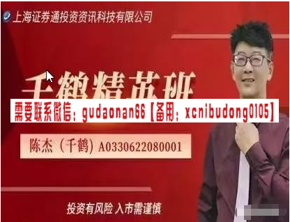 千鹤精英班股票视频课程