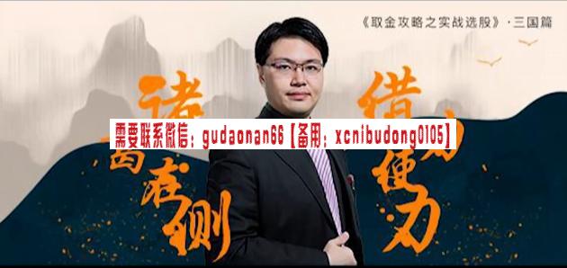 坦克爷孙伊廷 诸葛在侧 借力使力 借金攻略之实战选股线下视频课程
