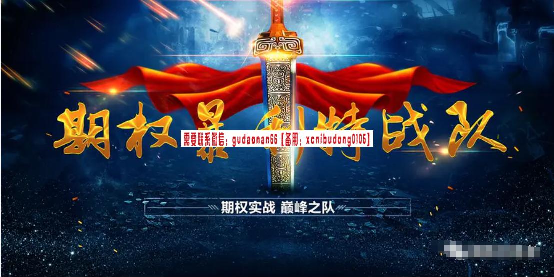 小马&王勇 期权暴利特战队 期权实战视频课程