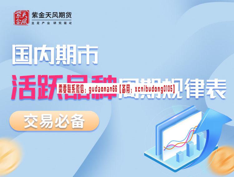 紫金天风期货国内期市活跃品种周期规律表