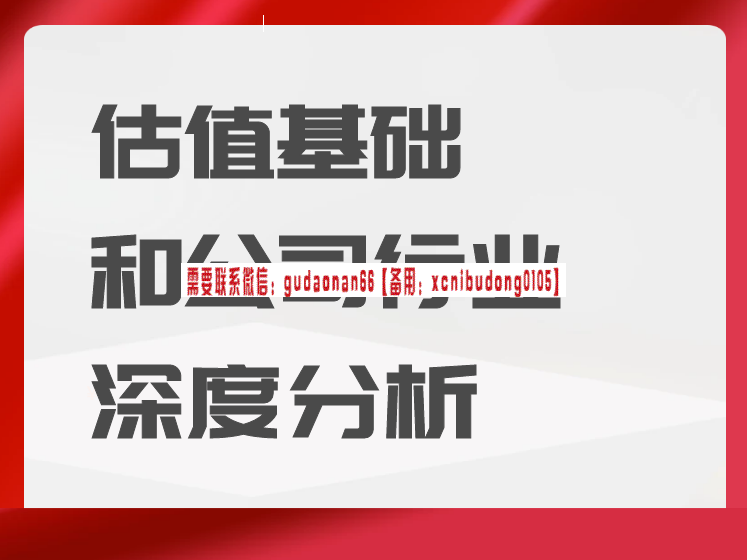 斯坦福小K【估值基础和公司行业深度分析】视频课程